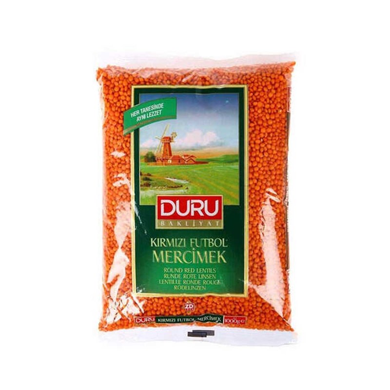 DURU KIRMIZI MERCIMEK 1KG FUTBOL