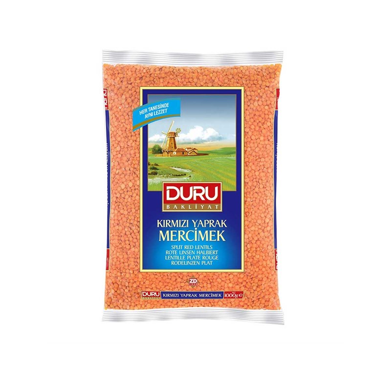 DURU KIRMIZI MERCIMEK 1KG YAPRAK